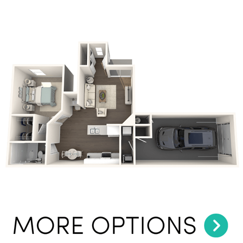 1 bedroom 1 bathroom floor plan Aspen Lakes Estates in Holt, MI